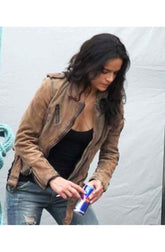 Michelle Rodriguez Fast And Furious 7 Letty Ortiz Leather Jacket